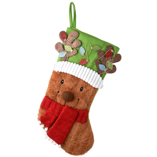 20&#x22; Be Merry Collection Novelty Teddy Bear Stocking